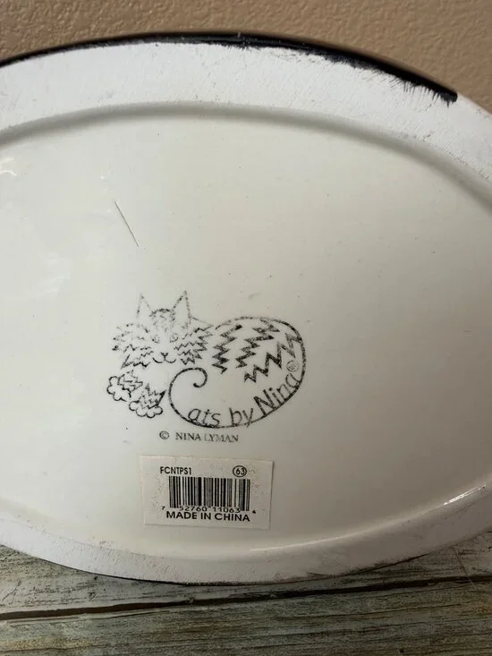 Cats By Nina Lyman Black Cat Ceramic Teapot 9" Pre-owned - Picture 5 of 15